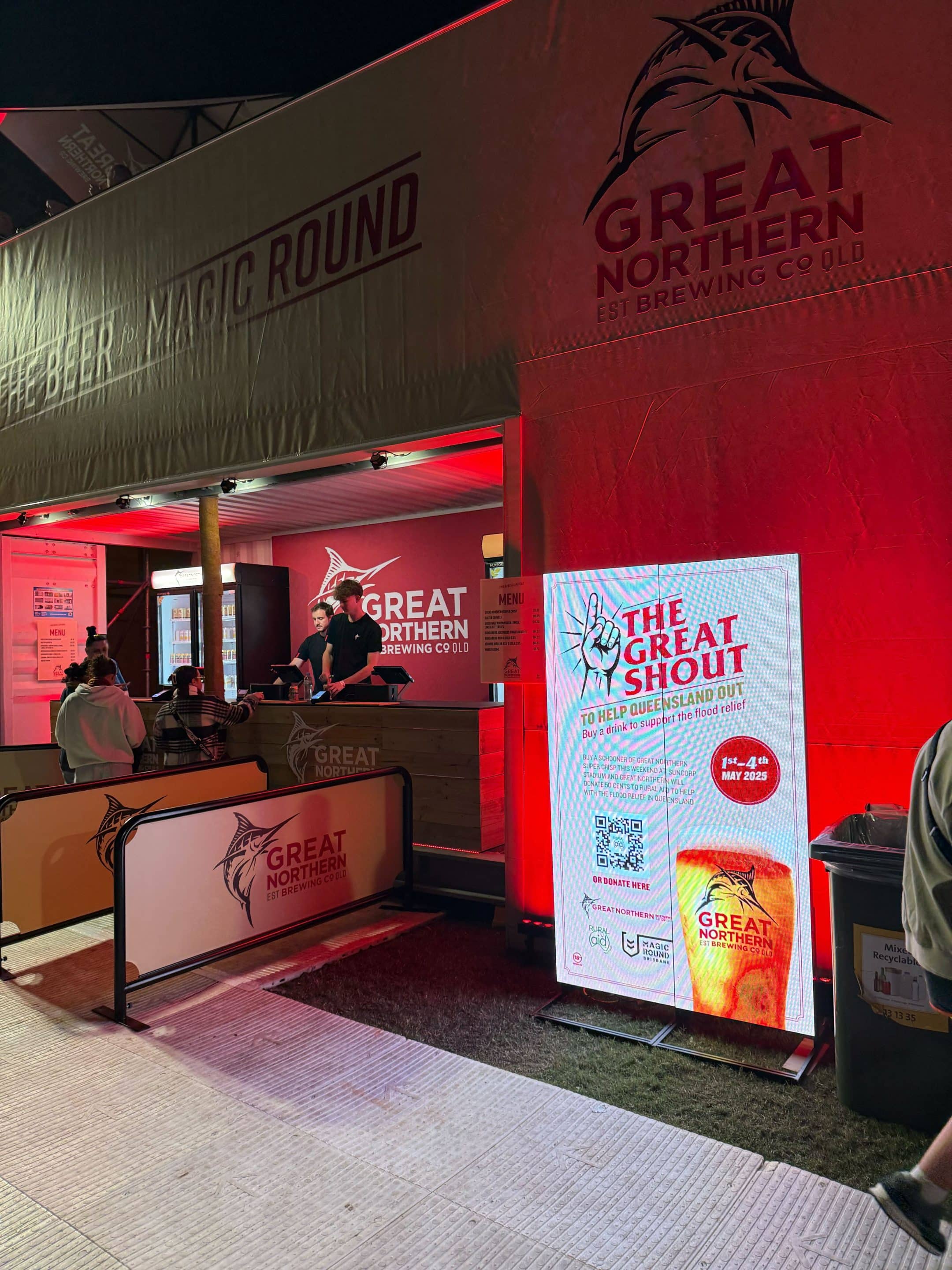 2m Outdoor Portable LED at Great Northern Magic Round event