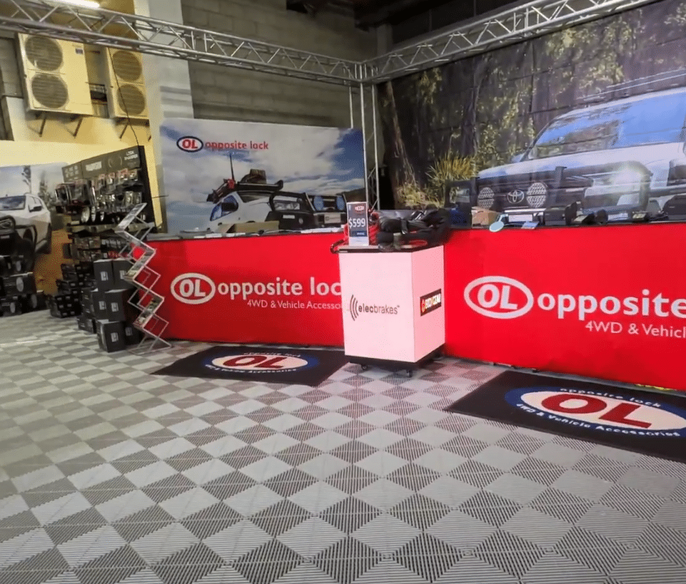 Portable Table Top LED at Opposite Lock trade show